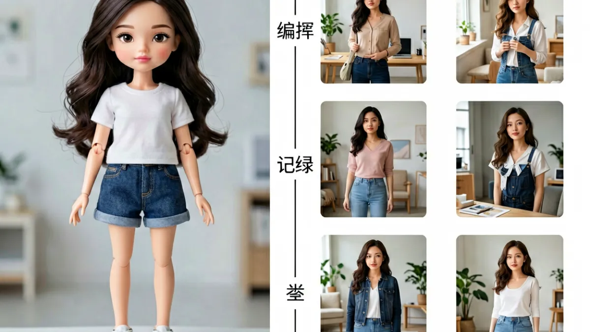 玩偶姐姐与多位同赛道创作者的内容风格对比示意图，展示各自的画风与差异化定位